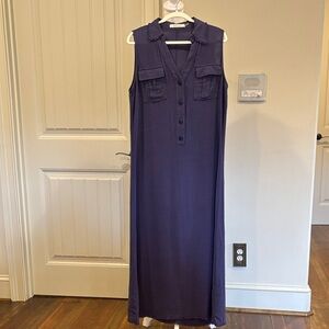 Mustard Seed Sleeveless Navy Maxi Dress